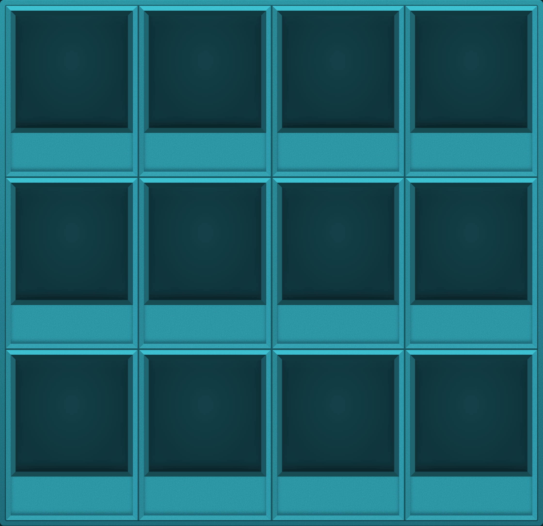 Electric Cyan Display Case (3x4)